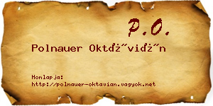 Polnauer Oktávián névjegykártya